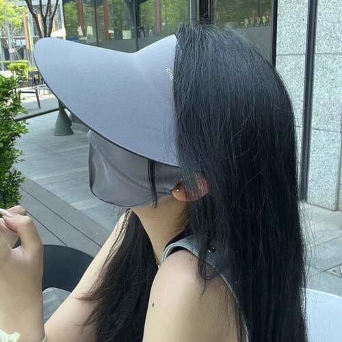 夏季简约户外遮阳防晒帽女出游空顶帽可折叠遮阳帽0619d