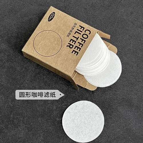 咖啡机滤纸意式过手柄粉碗专用圆形摩卡壶咖啡滤片51/53/58mm