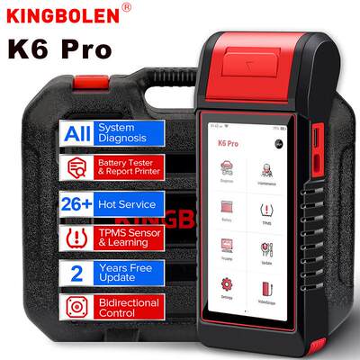 2023 KINGBOLEN K6 Pro OBD2汽车检测仪诊断仪海外配置多语言外贸