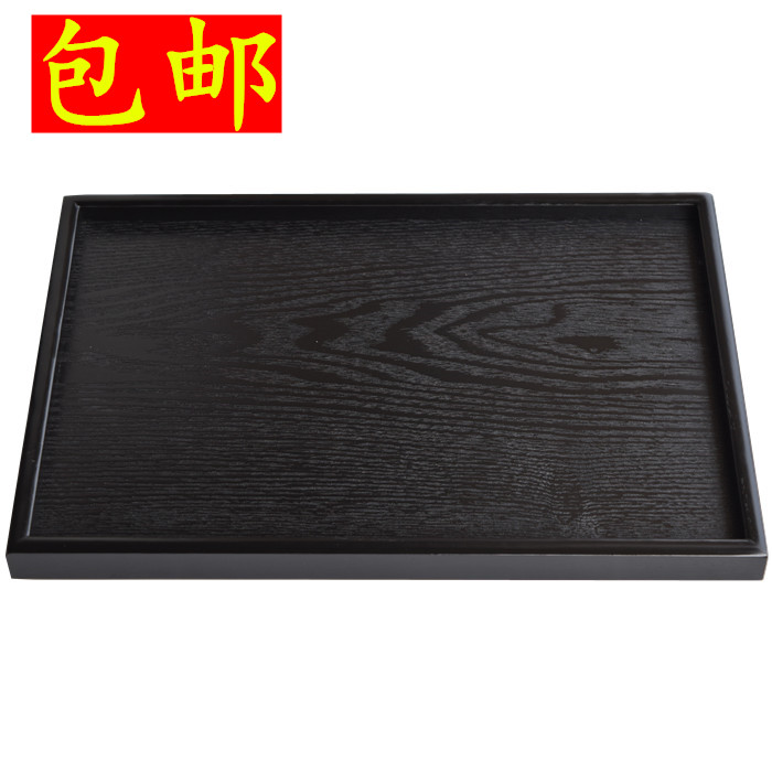 日式木盘子长方形木质托盘茶盘家用餐盘水杯饭店专用上菜创意复古