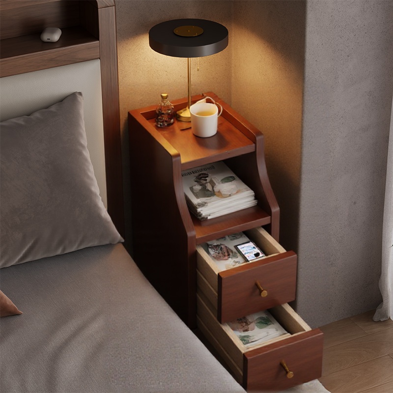 床头柜实木小型卧室床边柜2025爆款超窄夹缝简易30cm窄边小柜子