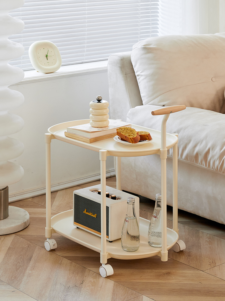 可移动简约小推车沙发边几创意床边置物架茶几桌子客厅餐厅零食台