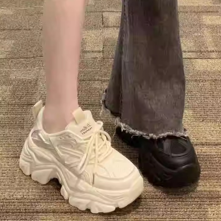 增高运动鞋四季可穿老爹鞋女ins爆款休闲小白鞋春夏季跑步厚底鞋