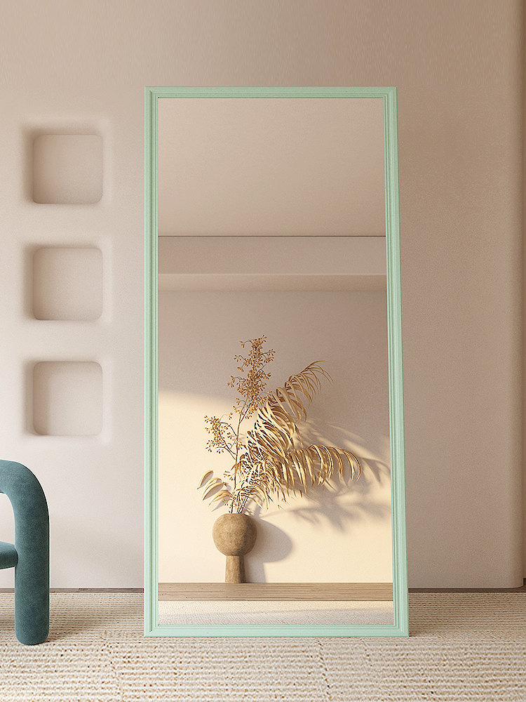北欧ins风穿衣镜全身镜子女家用卧室落地穿衣镜服装店立体试衣镜