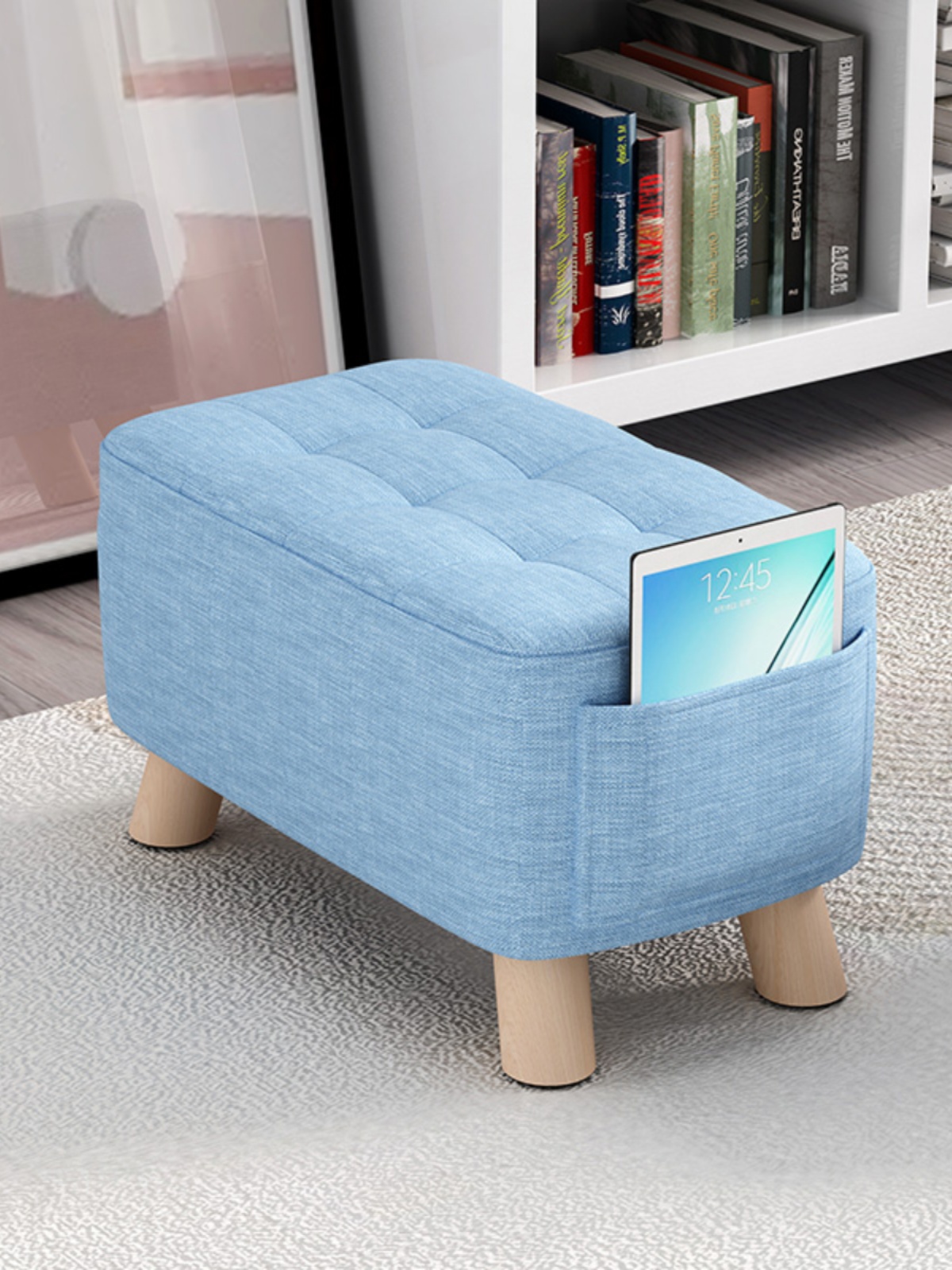 脚凳办公室搁脚沙发凳放腿脚踏儿童小凳子家用单个长方形椅子坐塌