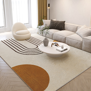 法式 新款 轻奢客厅黑白地毯沙发前茶几毯大尺寸床边脚垫高级感房间