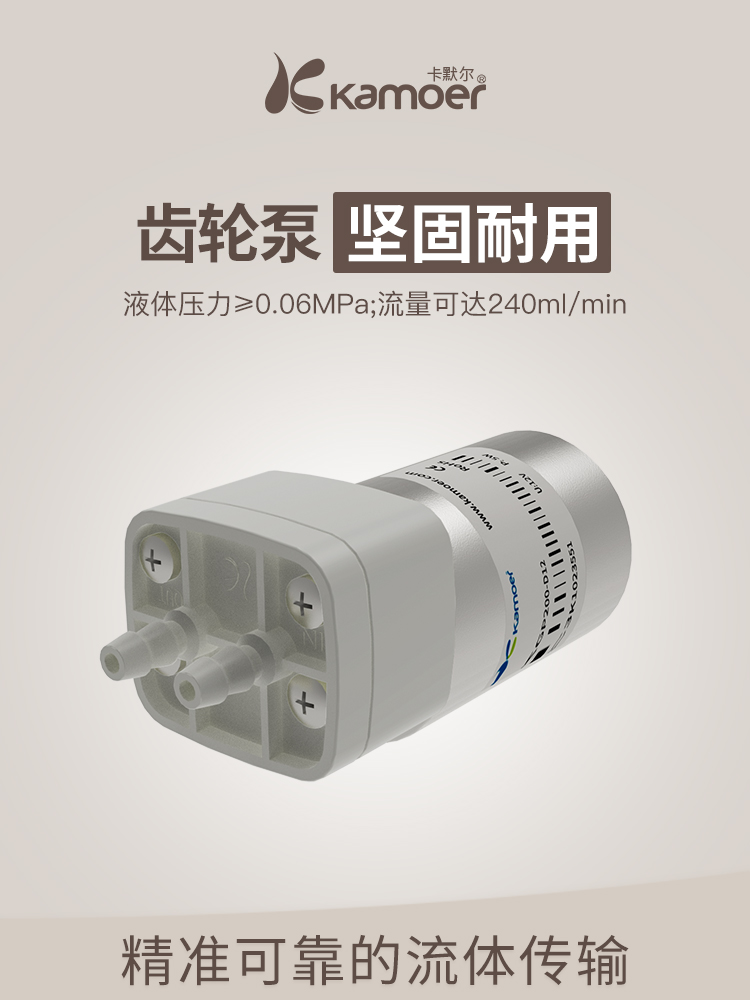 卡默尔微型齿轮泵 12V直流塑料迷你电动小型抽水泵高压水泵循环泵