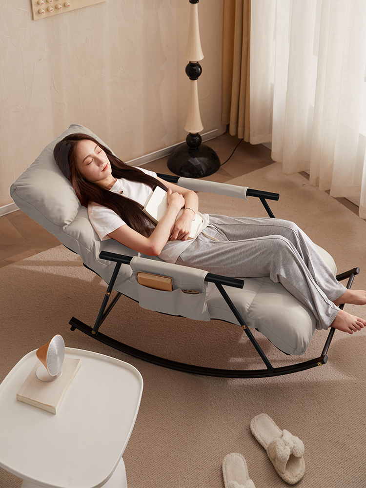 久木林林科技布遥椅大人阳台家用休闲懒人沙发可躺可睡网红摇摇椅