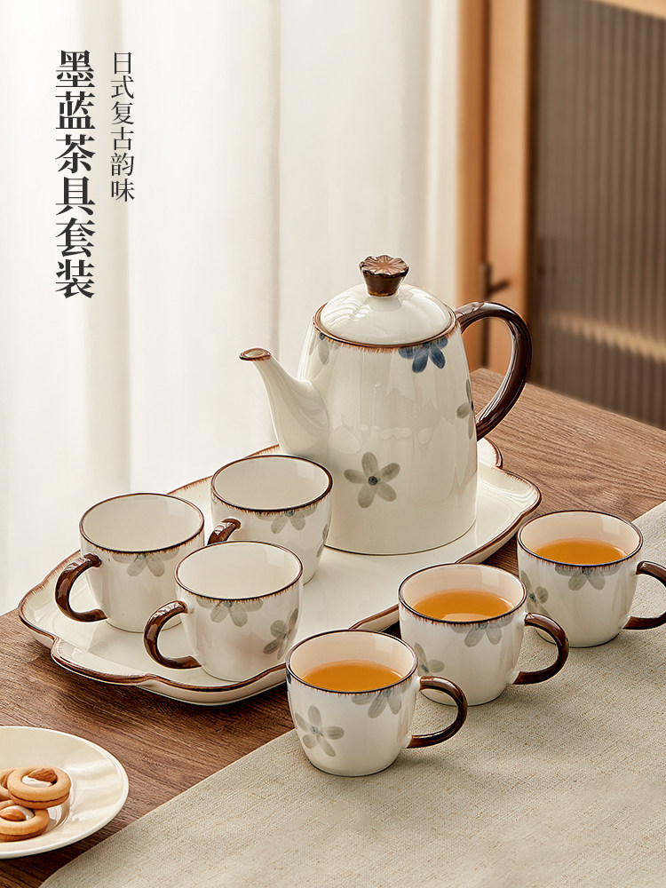 中式茶壶功夫茶具套装家用2024新款陶瓷水杯泡茶具乔迁茶杯子礼盒