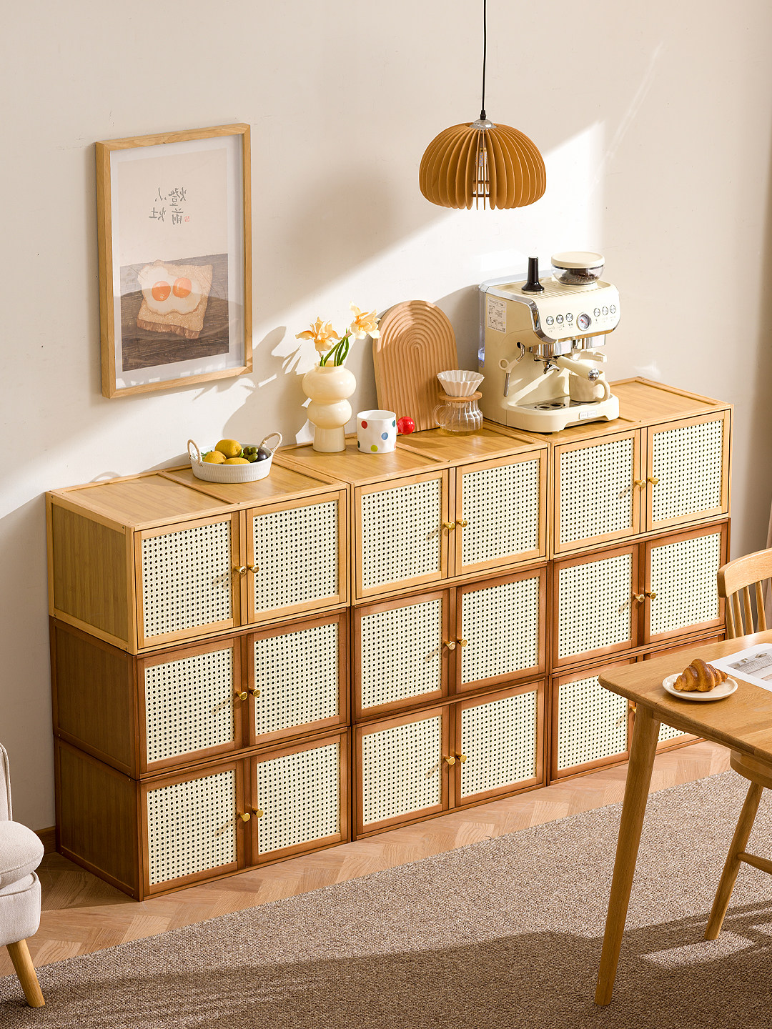 创意防尘格子柜组合柜中古书柜多功能边柜自由储物收纳柜电视柜子,收纳整理,收纳柜,淘宝优惠券,粉丝福利购,淘宝优惠卷