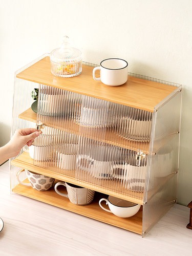 防尘杯子收纳置物架杯架水杯储物架茶具咖啡杯马克杯收纳盒茶杯架