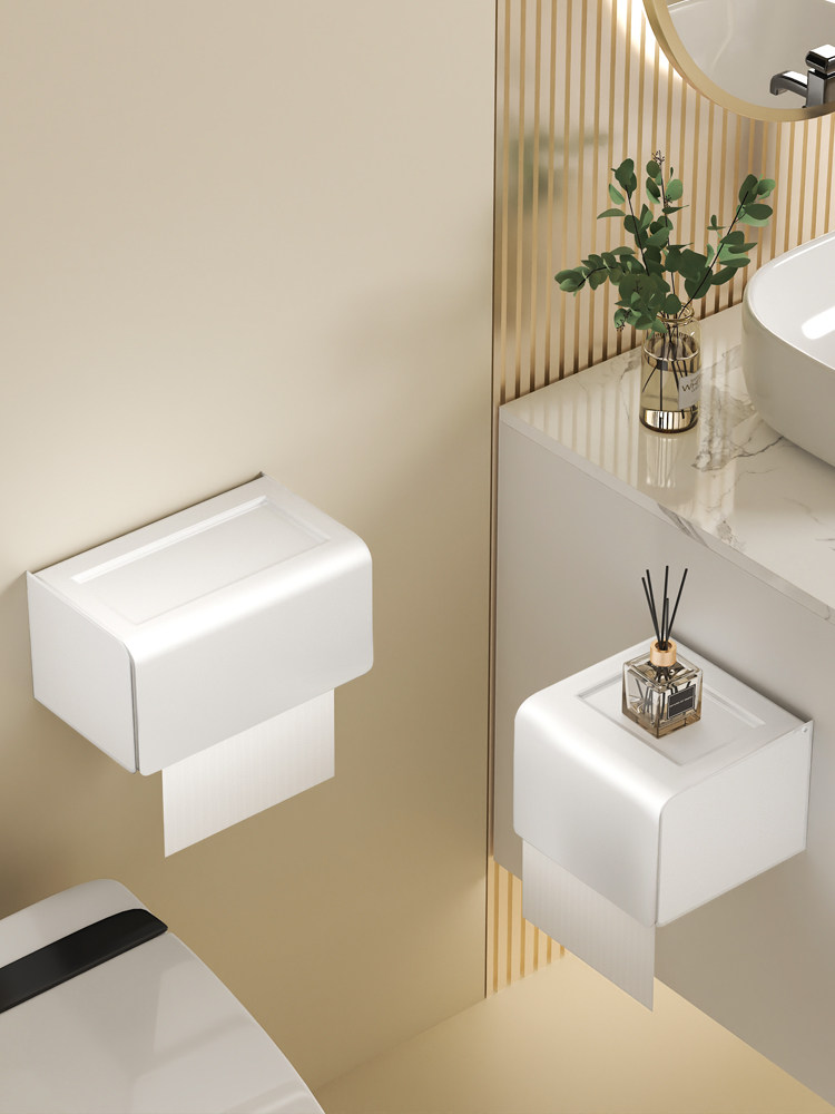 纸巾盒卫生间免打孔厕纸盒洗手间放纸巾置物架厕所卷纸架子壁挂式