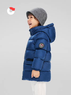 鹅保姆儿童羽绒服婴儿中长加厚冬季防风保暖白鸭羽绒服冬季外套