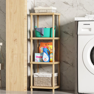 简易厨房实木置物架现代创意落地式阳台多层架客厅室内简约花架