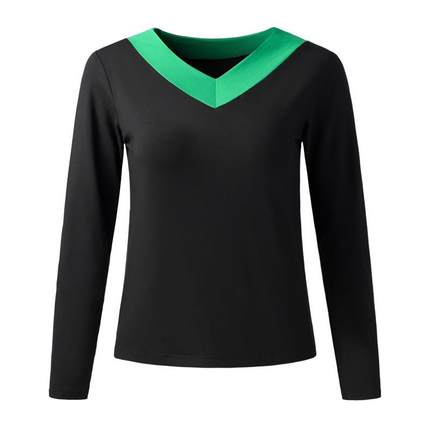 新款广场舞服装女上衣秋冬长袖莫代尔大码舞蹈练功拉丁舞健身服V
