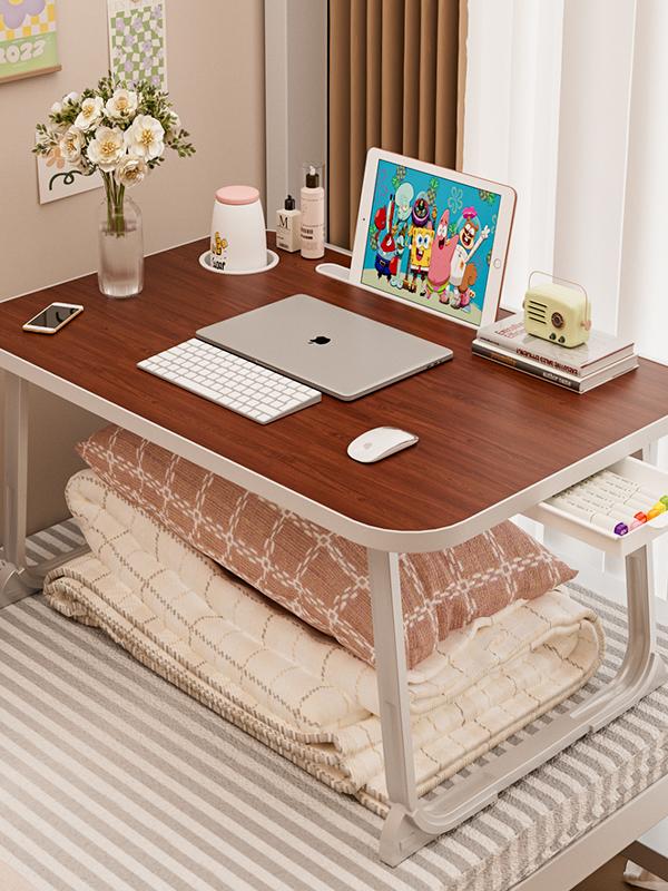 床上学习小桌子笔记本电脑桌懒人家用办公桌儿童看书写字吃饭餐桌