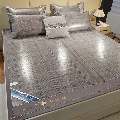 2024新款凉席竹席夏天夏季冰丝席草席家用可折叠双面席子冬夏两用