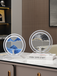 暴力熊流沙画酒柜装 饰品办公室摆件轻奢高档客厅电视柜高级感沙漏