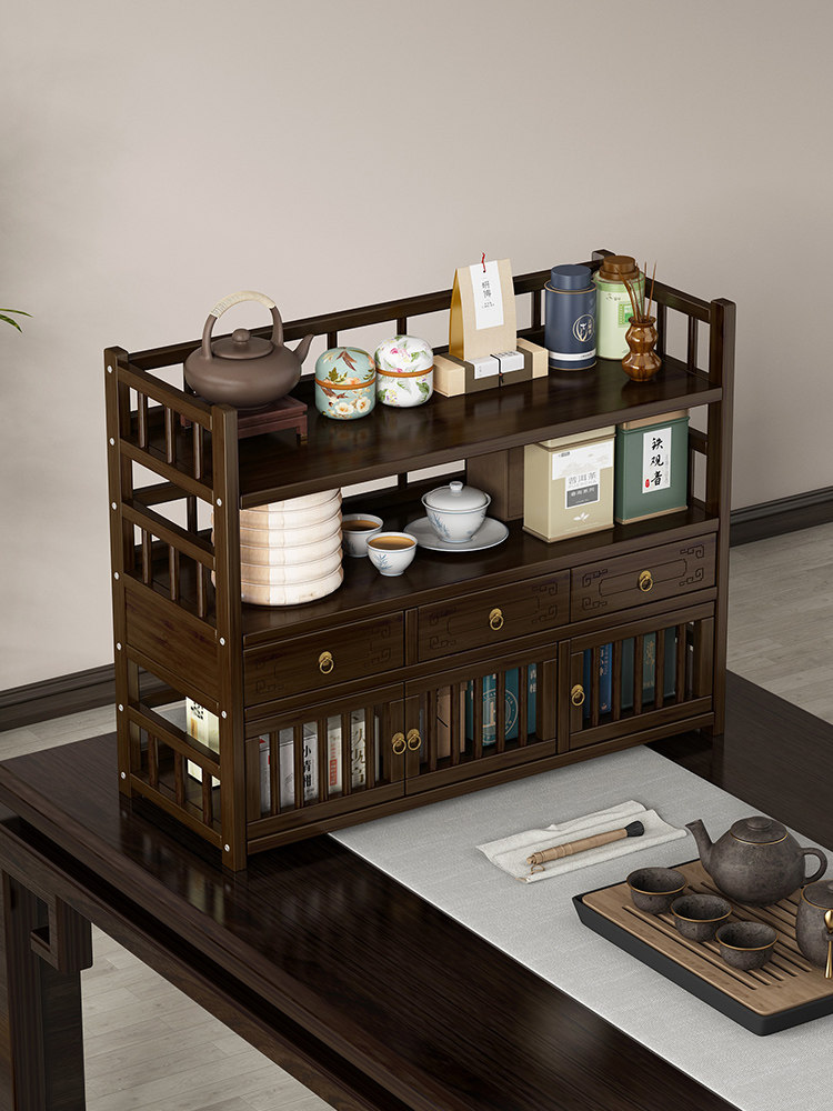 小型桌面博古架实木简易中式茶货架子茶桌置物架茶叶柜茶具展示架,住宅家具,多宝格/博古架,淘宝优惠券,粉丝福利购,淘宝优惠卷