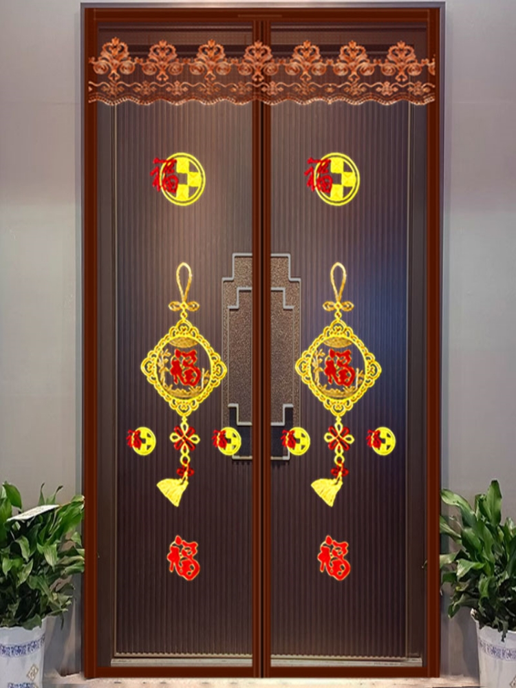 防蚊门帘2025新款高档魔术贴夏季家用纱窗帘子自粘磁性隔断帘沙门