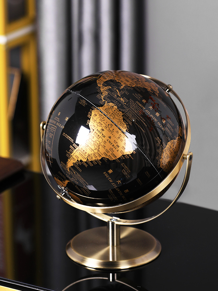 地球仪摆件轻奢高档客厅电视柜高级办公室高端大气艺术工艺装饰品