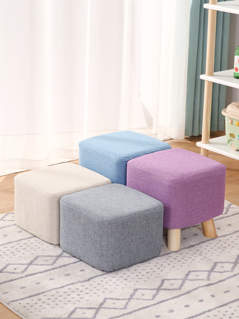 布艺小凳子家用方凳客厅沙发凳换鞋凳简约现代脚凳矮凳网红小板凳,住宅家具,矮凳,淘宝优惠券,粉丝福利购,淘宝优惠卷