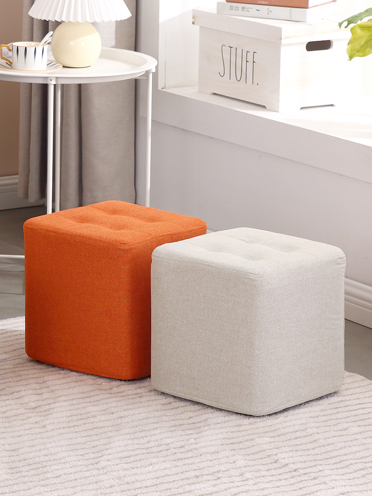 方凳家用小凳子时尚创意矮凳简约沙发凳客厅入户门换鞋凳布艺板凳