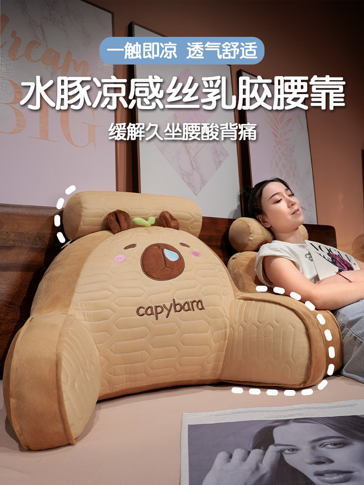 乳胶床头软包靠背床上看书靠背枕宿舍学生靠垫老人沙发抱枕可拆洗,居家布艺,床头靠垫,淘宝优惠券,粉丝福利购,淘宝优惠卷