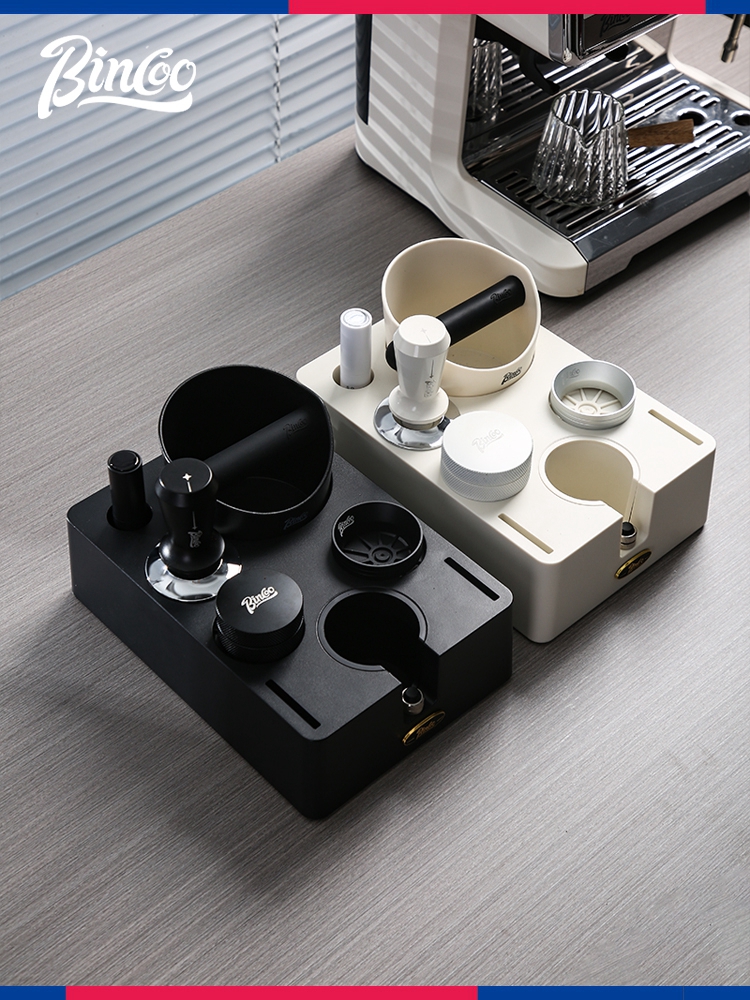 Bincoo咖啡压粉底座渣桶套装咖啡机布粉器工具全套收纳盒手柄支架