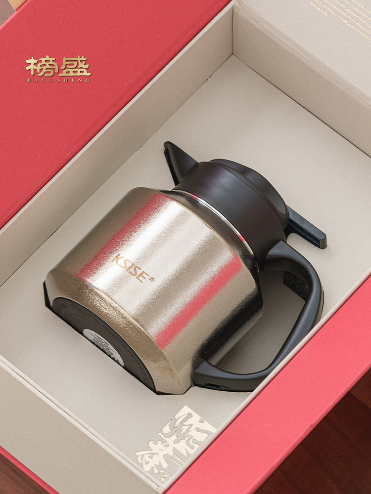 榜盛纯钛焖茶壶闷泡壶办公室大容量泡茶壶户外保温壶家用热水壶