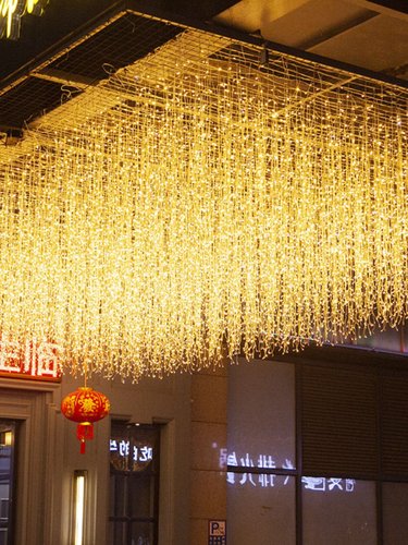 彩灯灯闪灯串灯满天星网红冰条瀑布灯流水装饰灯户外婚庆浪漫创意