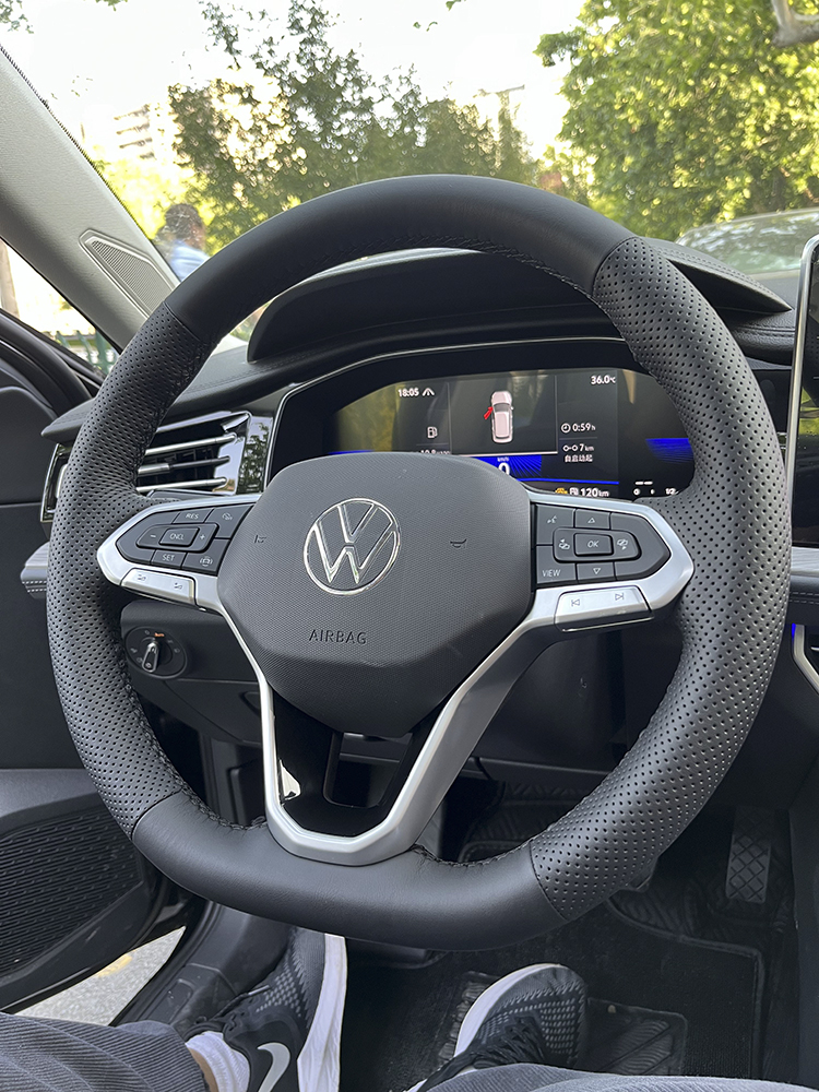 适用大众ID3迈腾GTE帕萨特ID4探岳ID6途观ID7手缝方向盘套