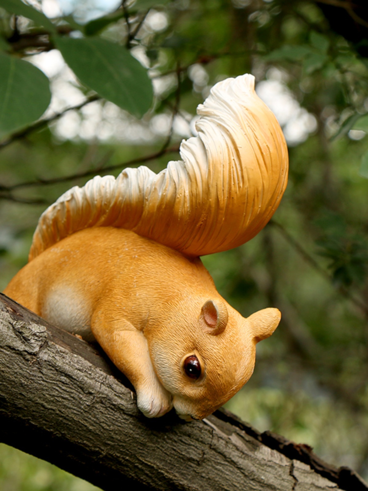 花园树上庭院装饰仿真可爱动物松鼠摆件攀爬幼儿园装饰工艺品户外