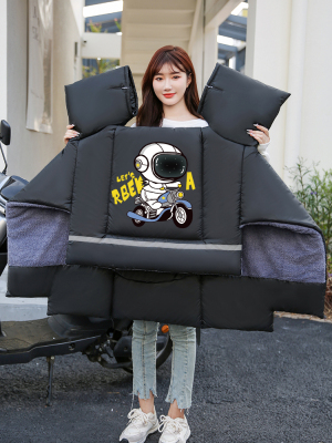 电动车挡风被冬季加绒加厚摩托电瓶车挡风罩四季通用冬款防水保暖