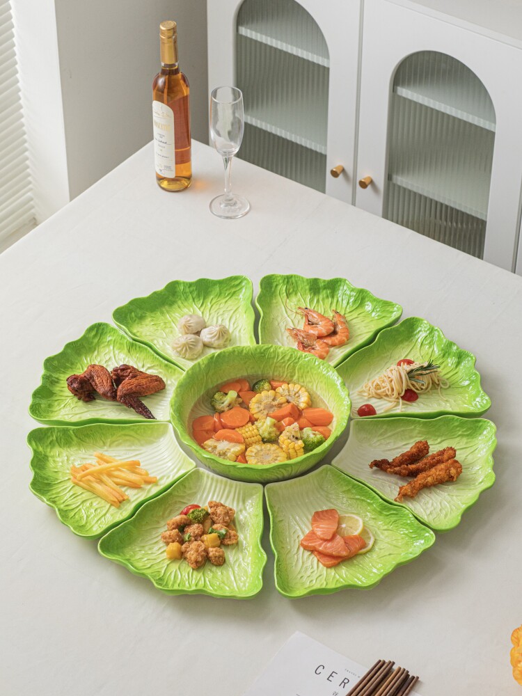 过年团圆饭拼盘餐具白菜碗盘子菜盘家用2025新款碗碟碗盘套装组合