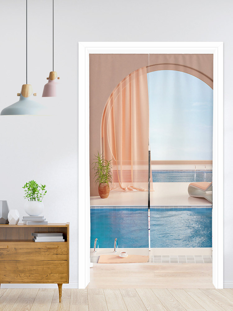 北欧莫兰迪布艺门帘隔断帘柜帘遮挡帘磁铁自吸免打孔厕所帘子布帘,居家布艺,门帘,淘宝优惠券,粉丝福利购,淘宝优惠卷