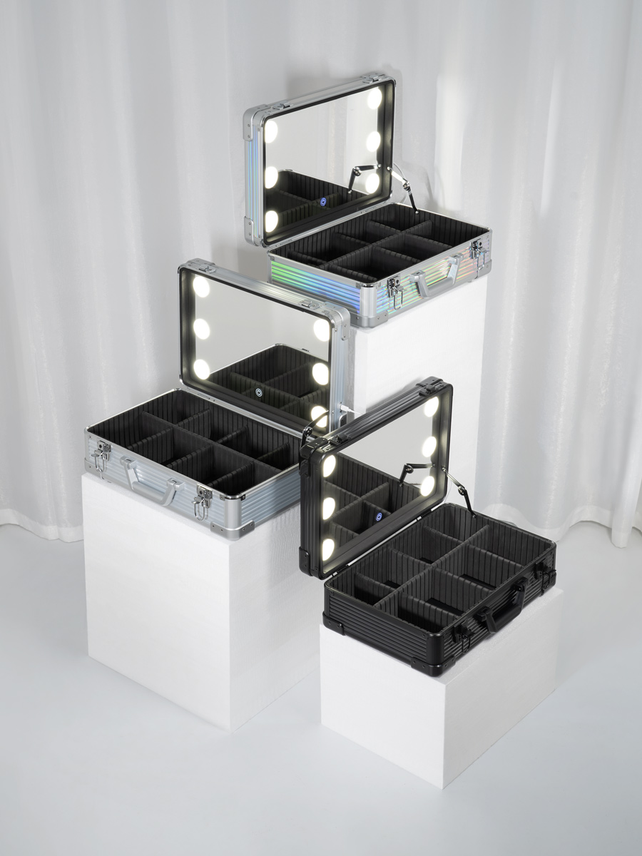 Sunmetic带灯化妆箱专业跟妆师化妆师专用手提便携大容量2022新款