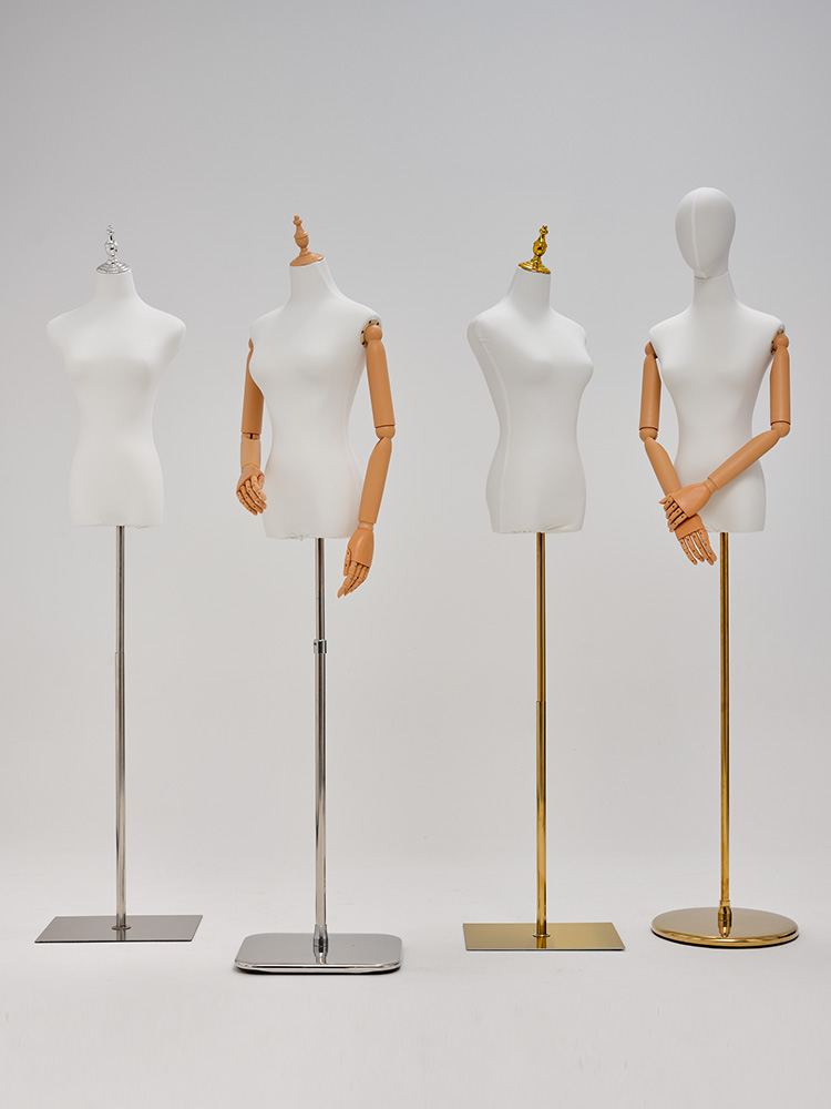 服装店模特道具女橱窗假人衣服架子婚纱人偶半全身女装模特展示架