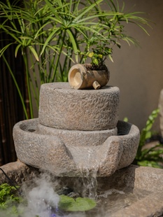 户外花园庭院装 饰造景摆件仿石头鱼缸花盆仿石槽睡莲荷花盆缸景观