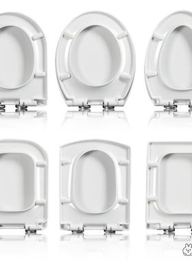 通O桶Rans欧路莎马盖配件家加用厚老式U型V型坐便器盖用板马桶圈