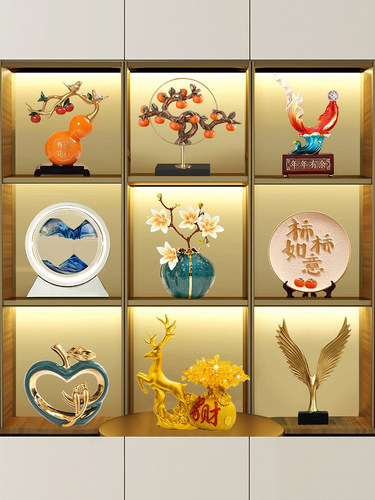 轻奢高档酒柜装饰品摆件客厅电视柜玄关家居餐边柜工艺品乔迁礼物