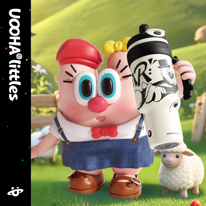 uooha拉手冰霸杯吸管保温杯水杯女生高颜值巨无霸大容量保冷杯子