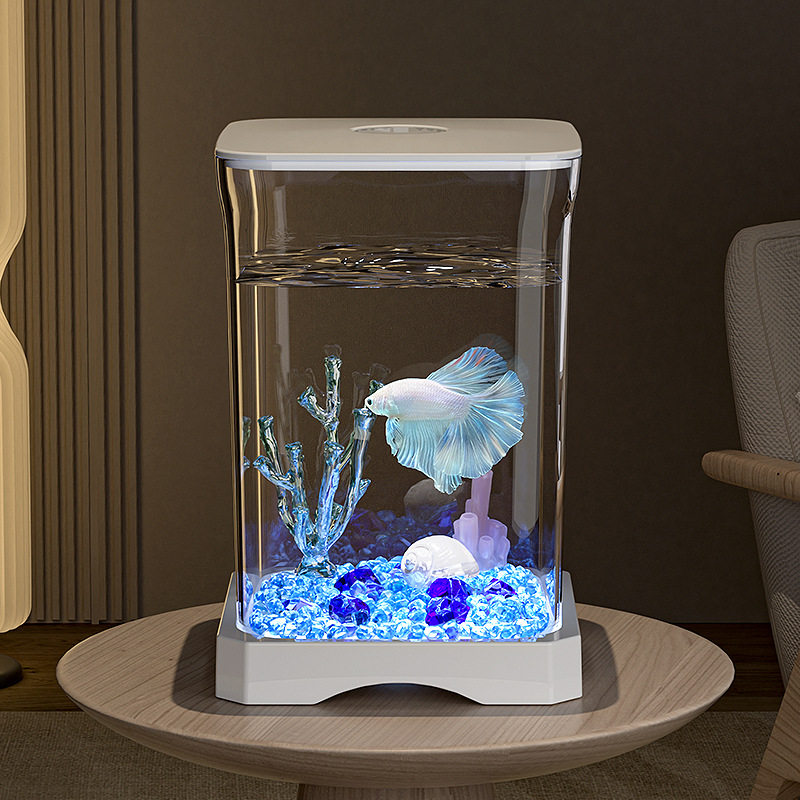 创意水族箱生态瓶微景观造景斗鱼缸免换水免打理桌面DIY造景鱼缸