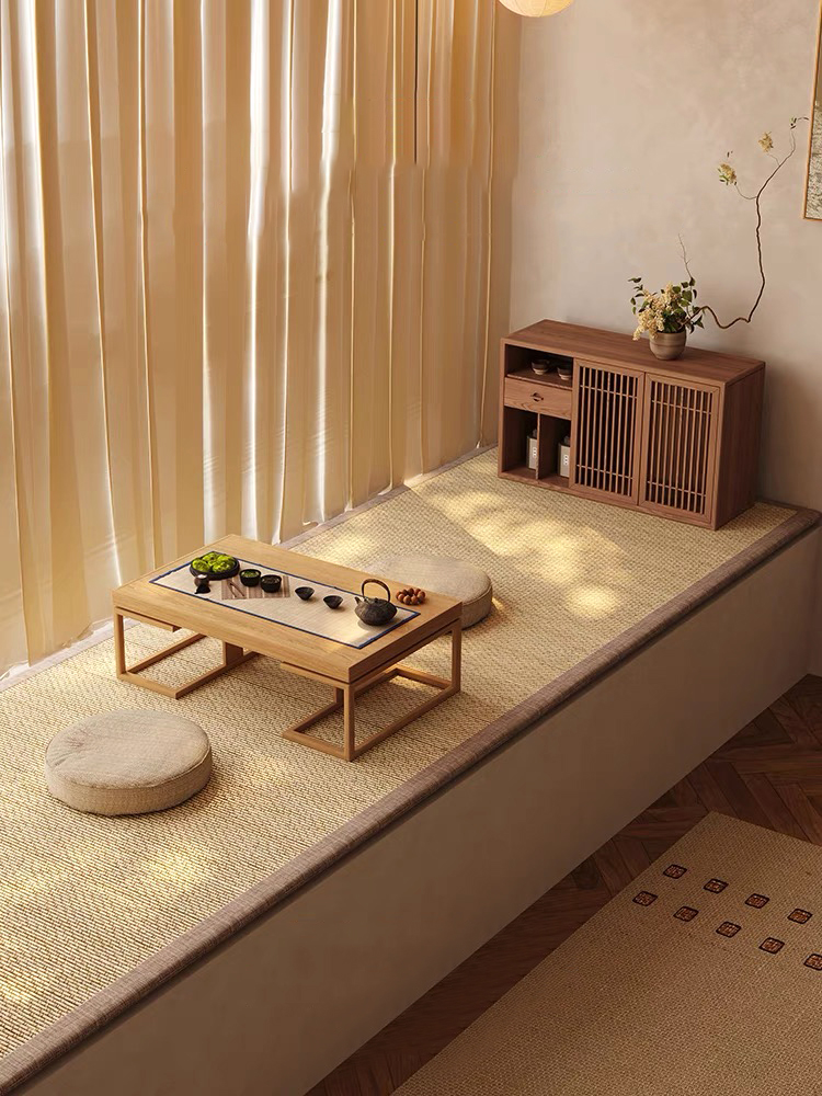 定制日式竹编飘窗垫阳台榻榻米垫民宿飘窗坐垫茶室地垫竹席窗台垫