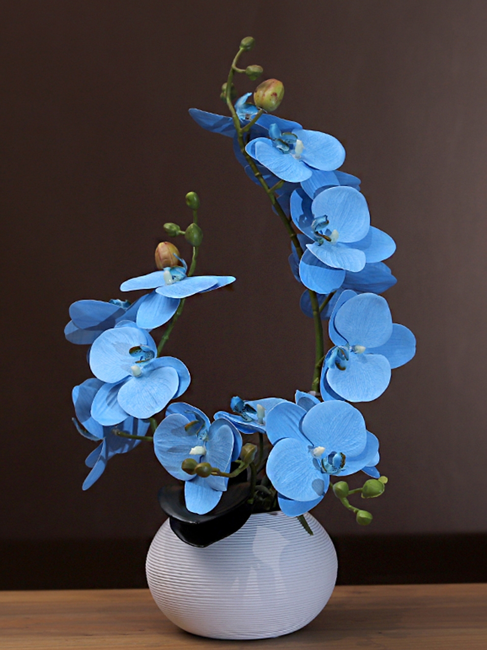 蝴蝶兰仿真假花轻奢高端摆设现代简约家居客厅桌面装饰花艺摆件