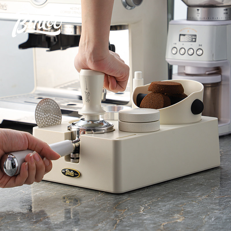 Bincoo咖啡压粉底座多功能渣桶一体压粉锤布粉器收纳盒咖啡手柄