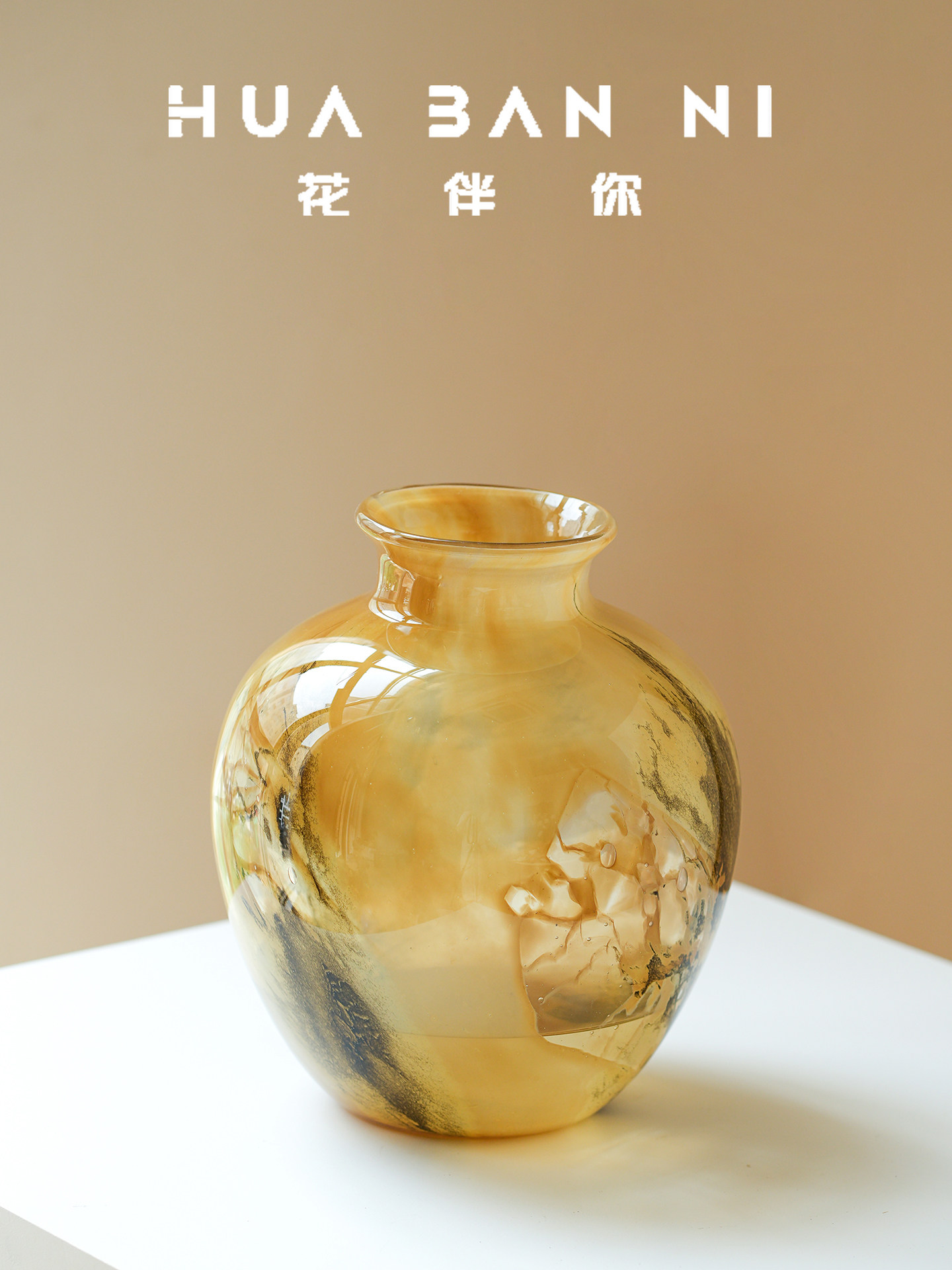 中古风花瓶玻璃摆件插花艺术水培器皿高级感鲜花瓶漂亮复古创意
