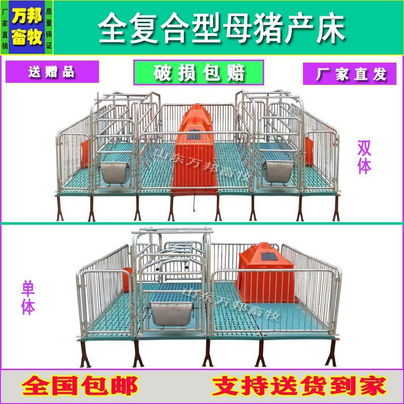 母猪产床仔猪单体双体产保一体国标两用全套保育定位一整套猪用