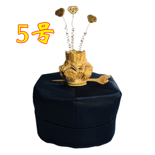 新款道家用品正一道士帽五老冠火焰冠莲花冠高功帽马尾帽六角帽庄