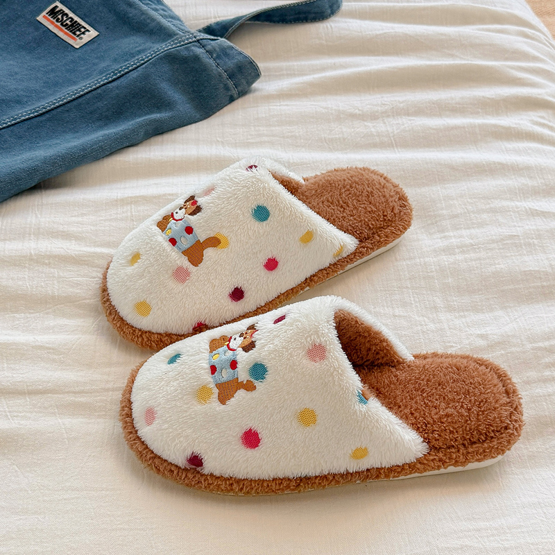 可爱腊肠狗棉拖鞋女士秋冬季2025新款家居室内防滑毛绒保暖棉拖女